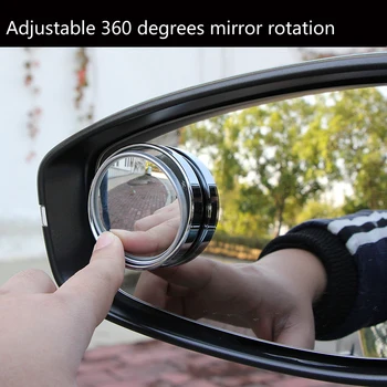 2x HD 360 Grādu Atpakaļskata Autostāvvieta Spogulis 