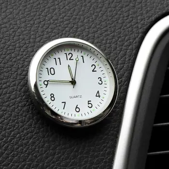Gaismas Mini Automobiļi, Iekšējā Stick-On Digital Watch Mehānika, Kvarca Pulksteņi Auto Rotājumu Auto Piederumi Dāvanas Auto Pulkstenis