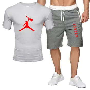 2piece komplekts vīriešu tērpiem, jordānija 23 t-krekls, šorti vasarā īsi tracksuit vīriešu, sporta apģērbu skriešanas sweatsuit basketbola jersey