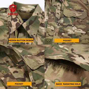 Jauni Maskēšanās Tactical Krekls Vīriešiem ar Īsām Piedurknēm Vasaras Elpojoši Komforta Instrumenti Krekls Vīriešiem Ātri Žāvēšanas Akmensasaris Krekli AY0204
