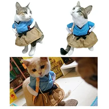 Funny Kaķis Kostīmu Vienotu Uzvalks Kaķu Apģērbu Kostīmu Kucēns Drēbes Mērci Uzvalks Puse Apģērbu Kaķis Cosplay Drēbes