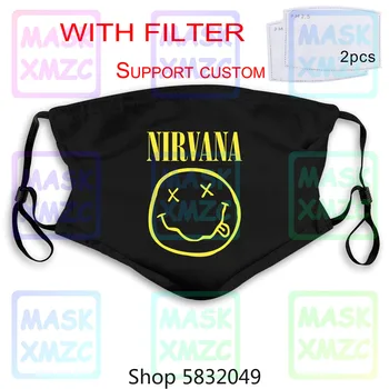 Nirvana Dzelteno Smaidu Sejā Tour Maska Rock Tee Bērnu Un Pieaugušo Jaunatnes S2Xl