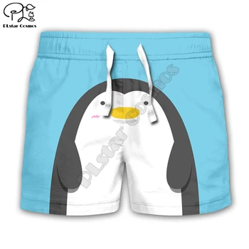 Gudrs pingvīns, 3d iespiesti Hoodies Bērniem zip Džemperis zēniem/meitenēm Anime sporta Krekls Tracksuit Kapuci/bikses/ģimenes t krekls