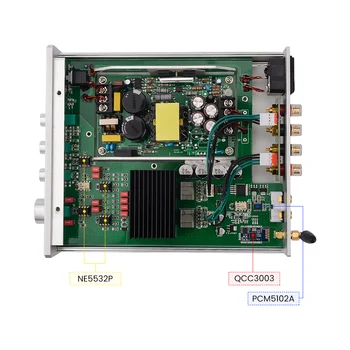 BRZHIFI TPA3255 QCC3003 Bluetooth 5.0 Augstas Jaudas Pastiprinātāju 300W+300W 2.0 Kanālu Hifi Stereo D Klases Digitālā Audio Pastiprinātājs