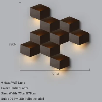 Mūsdienu LED Sienas Lampa Radošo Ģeometriskā Sienas Gaismas Guļamistabas Gultas minimālisma Fona Kāpnes Eju Koridora Sienas Sconce