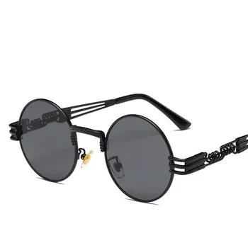 DHM Steampunk Saulesbrilles Luksusa Vīriešu Kārtas Saule stikla Pārklājums Brillēm Metāla Vintage, Retro, Saules Brilles 17 krāsas