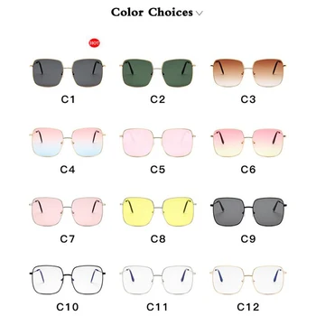 Yoovos Modes Saulesbrilles Sieviešu Vintage Konfektes Krāsu Zīmolu, Dizaineru, Saules Brilles Liels Rāmis Āra Oculos De Sol Feminino UV400