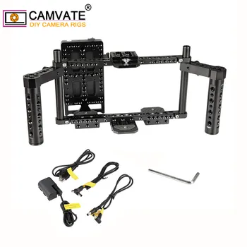 CAMVATE Regulējams DSLR Kameras Monitors Pilns Būris Platformu Ar Dubulto Siera Rīkoties & Video V bloķēšana Quick Release Bateriju Plate