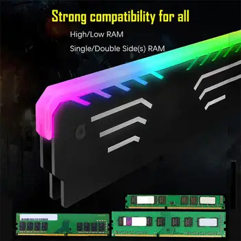 Great Wall 3PIN RAM RGB Cooler Atmiņas Dzesēšanas Veste 256 RGB Siltuma Izlietne, Radiatoru CPU Dzesētāja Alumīnija Heatsink Par DDR3 RAM DDR4 Karstā
