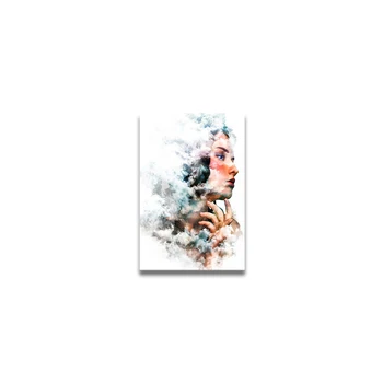 Sieviete Dūmu Sienas Art Attēlu Audekls Gleznošanai Plakātu Drukas Sienas Art Pictures Dzīves Telpu Dekorēšana