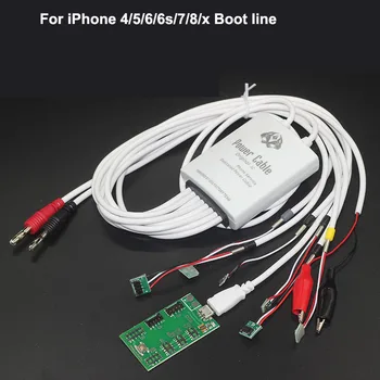 FEORLO iPhone 4 5 6 6S 7 8 X Mainboard Remonts Savienotāja Kabelis DC Akumulatoru Remonts Pašreizējā Testa Barošanas Kabelis