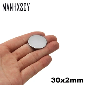 100gab Neodīma N35 Dia 30mm X 2mm stipri Magnēti Tiny Disku NdFeB retzemju Amatniecības Modeļus, Ledusskapis Uzlīmēšanu magnēts 30x2mm