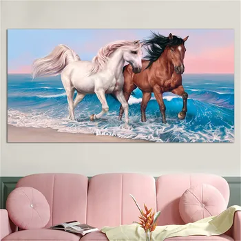70x140cm apdrukāta kanvas zirgs glezniecību, dzīvojamā istaba cuadro apdare audekls izdrukas, gleznu mūsdienu mājas dekoru audekls mākslas izdrukas
