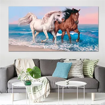 70x140cm apdrukāta kanvas zirgs glezniecību, dzīvojamā istaba cuadro apdare audekls izdrukas, gleznu mūsdienu mājas dekoru audekls mākslas izdrukas