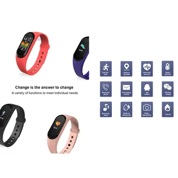 Jaunā M5 Smart Skatīties Vīrieši Sievietes Bluetooth Skatīties Fitnesa Sports Tracker Zvanu Smartwatch Spēlēt Mūzikas Aproce iPhone Android