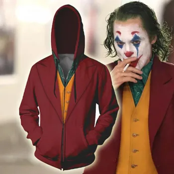 2019 Filmu Joker Joaquin Phoenix Arthur Fleck Cosplay Kostīmi Sporta Krekls Pelēkā Vārna Jaka, Mētelis