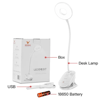 Bezvadu Galda Lampa 3. Pētījums gaišas Krāsas Touch 1200mAh Uzlādējams LED Lasījumā Galda Lampa USB Galda Gaismas Flexo Lampas Galda Dimm