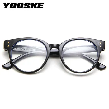 YOOSKE Kārta Anti Zilā Gaisma Brilles Rāmis Vintage Sieviešu Brilles Pārredzamu Pretbloķēšanas Blu-Ray, Datoru, Briļļu Rāmji