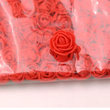 500PCS 2cm Mini Putu Rožu Mākslīgo Ziedu Ziedu Galvas, Kāzu Dekorēšana Albums DIY Vainags Ziemassvētku Viltus Rozes