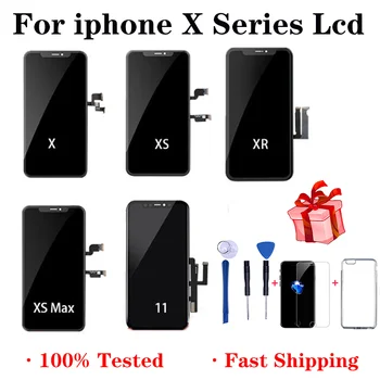 OLED LCD Ekrāns iphoneX XS XR XS MAX 11 PRO MAX OEM LCD Displejs, Touch Screen Digitizer Montāža iPhone X XS XR XS MAKS.