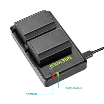 Neewer Rezerves Akumulatoru Lādētāja Komplekts Dual USB Akumulatora Lādētājs Saderīgs ar Sony A7III A7RIII(2-Pack 2280mAh Akumulatora)