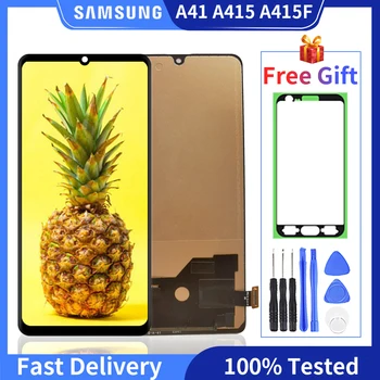 Testēti Laba Darba Samsung Galaxy A41 A415F SM-A415F A415 LCD Displejs, Touch Screen Digitizer komplektu Ar Bezmaksas Dāvanu