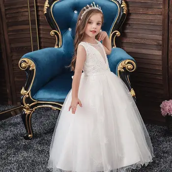 Meitenes princese uzņēmēja kleitas bez piedurknēm, elegants balles kleita meitenēm puse kleita bērnu kostīms bērniem, meiteņu kleitas no 3-12 gadiem