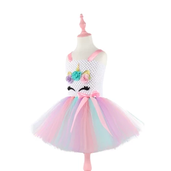 Moeble ziemassvētku tutu kleita Unicorn meitene платье единорог vestido infantil halloween kostīms, mantija, licorne anniversaire DT-1935