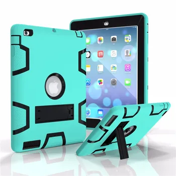 Bērniem Drošu Triecienizturīgs lieljaudas Tablet Case Cover For iPad 2 iPad 3 vai iPad 4 Grūti Stāvēt Aizsardzības Apvalks Priekš iPad 2/3/4 9.7