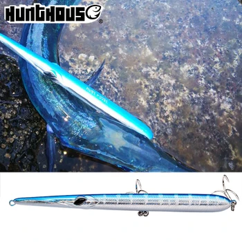 Hunthouse adatu stylo zvejas vilinājums ilgi liešanas zīmuli stickbait peldošās&grimst 205mm 31/36g izlaižot vējzivis sphyraena pesca
