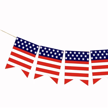 ASV Neatkarības Diena Vainags aiz rupjš audekls Karoga Tēvijas Stērste Banner 4. jūlijā Rotājumi Veļa Karājas Karogi Puse Dekori