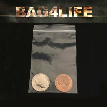 Bag4Life (1 ASV Pusi Dolāra Monētas un DVD), Burvju Triki Slēgt Ielas Ilūzijas Veidojums Prop Nosaukts Monētu Ar caurspīdīgas Plastmasas Maisā