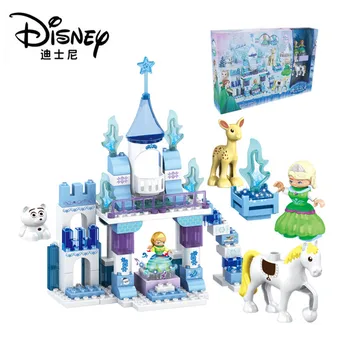 Disney Saldēti Liela Izmēra Pils Celtniecības Bloki Savietojami Duploed Lielu Bloku Rotaļlietas Draugiem Princese Pils Bloki Meitenēm