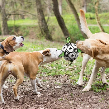 Interaktīvā Futbola Rotaļlietas Lieliem Suņiem, Bite Izturīgs Bumbu Mājdzīvnieki Rotaļlieta Maziem Suņiem Āra Suņu Piederumi pet rotaļlietas