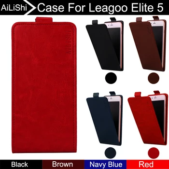 AiLiShi Par Leagoo Elite 5 Lietas Uz Augšu Un Uz Leju Vertikāli Tālruņa Pārsegs Augstākās Kvalitātes Ādas Gadījumā Tālruņu Piederumi 4 Krāsas Izsekošanas