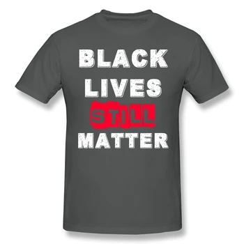 T-Krekls Vīriešiem Black Dzīvo VĒL Jautājums, Kokvilnas t-veida Crewneck George Floyed Black rasu diskriminācijas Alūksnē