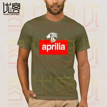 APRILIA Logo Apkalpes Kakla Vīriešu T-Krekls Vasaras Drēbes, Tautas Krekls, Kokvilnas t-veida Pārsteidzošs Īsām Piedurknēm Unikālo Vīriešu Tops