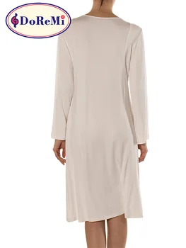 %100 Viskon Nightgowns Pidžamas Sleepshirts Homewear Sievietēm Sleepwear Nightdress Miega Top Nakts Valkā Miega Kleita