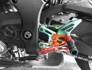 Motociklu Rearsets Par Kawasaki ZX-10R ZX10R 2016-2020 Reverse Quick Shifter Kāju Pēdas Naglas Bremžu Shift Aizmugurē Uzstādīt Sacīkšu