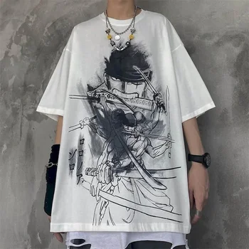 Liela izmēra īsām piedurknēm t-krekls vasaras vīriešu apģērbu anime drukāšanas studentiem korejas zaudēt Sauron trīs-kaujas nazis prasme