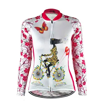 Riteņbraukšana jersey Sieviešu Velosipēds jersey long sleeve Sieviešu MTB Top Pro Komandas Ropa Ciclismo Maillot Izjādes Krekli Elpojošs Rozā Blūze