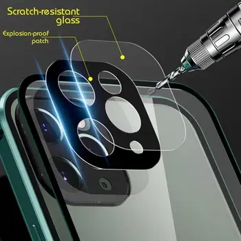 VIP Double-Sided Sprādzes iPhone Gadījumā 360 Magnētisko Adsorbcijas Metāla Gadījumā, iPhone 11 12 Pro XS Max XR Magnēts Vāciņu