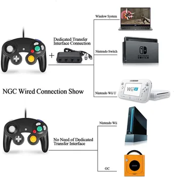 Spēļu vadāmierīces Jaunu Spēli Gamepad Kontrolieris Kursorsviru, lai Gamecube Game Controller Gamepad Kursorsviru Sešu Krāsu Nintendo USB ONLENY