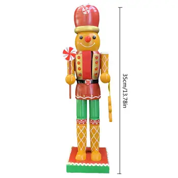 35CM Ziemassvētku Riekstkodis Koka Karikatūra Valriekstu Leļļu Ziemassvētku Eglītes Dekorēšana Aksesuāri Mājas Brīvdienu Puse #4O