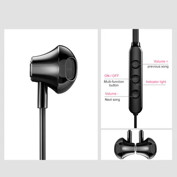 Bluetooth Austiņas Neckband Bezvadu Earbuds, Basu, Stereo Austiņas, Sporta Ūdensdrošs IPX7 Austiņas, Austiņas Ar Mikrofonu