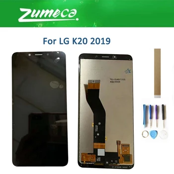 Oriģināls Par LG K20 2019 LCD+Touch Screen Digitizer Montāža Melnā Krāsā Ar Instrumentiem