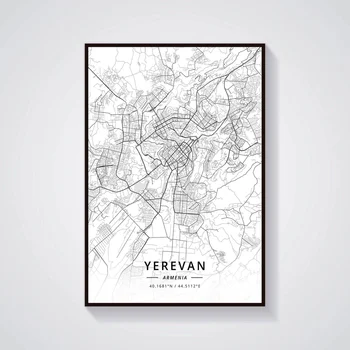 Erevānā, Armēnijā Kartes Plakāts