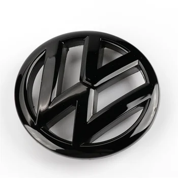 Gloss Black 117mm Priekšējās Restes Emblēma + 110mm Aizmugurējā Bagāžnieka Vāka Emblēma, Logo, VW Volkswagen Polo 2009 2010 2011 2012 2013