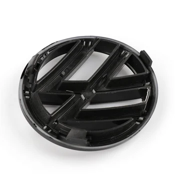 Gloss Black 117mm Priekšējās Restes Emblēma + 110mm Aizmugurējā Bagāžnieka Vāka Emblēma, Logo, VW Volkswagen Polo 2009 2010 2011 2012 2013