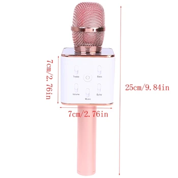 Bezvadu Karaoke Mikrofons Bluetooth Skaļruni Dziesmu Surround Skaņas Balss Q7